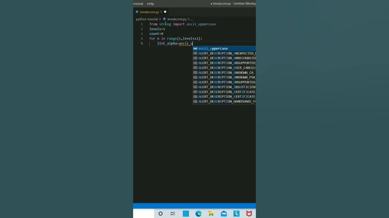 Alphabet pattern program in python | print pattern in right angle ...