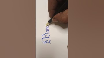 Rotunda Script with Nib  ✒️  calligraphy letters A-Z❤️🎶 || 🥭 #ytshorts #calligraphy