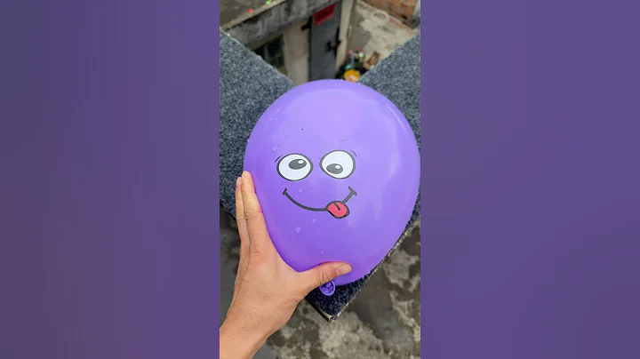 Experiment: Will a water balloon explode if it rolls down a tall building? 💥🎈#shorts