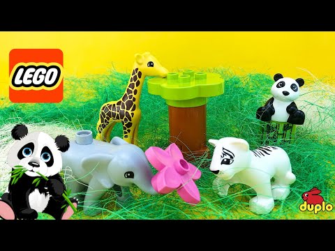 LEGO DUPLO Baby animals toy unboxing. Lego set 10904 instructions and game  - YouTube