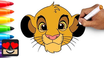 How To Draw Simba | Lion King