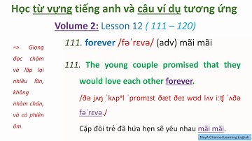Học 10 từ vựng tiếng anh | Câu ví dụ tương ứng với từ vựng | Volume 2 | Bài 12