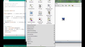 10：Labview for Arduino的使用兩顆伺服馬達與用PWM控制LED亮度大小