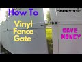 Install Vinyl Fence and make a gate. How to install a double vinyl gate. Removable fence post.
