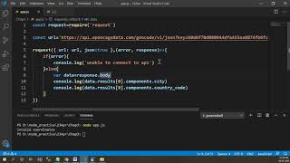 API response 400 in Node js