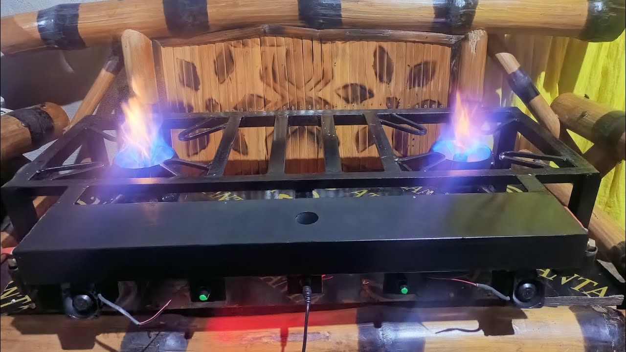 used oil stove double burner - YouTube