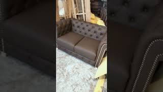 Chesterfield|chesterfield sofa|Brown leather sofa|Chandigarh furniture|Hayat Sofa gallery Chandigarh