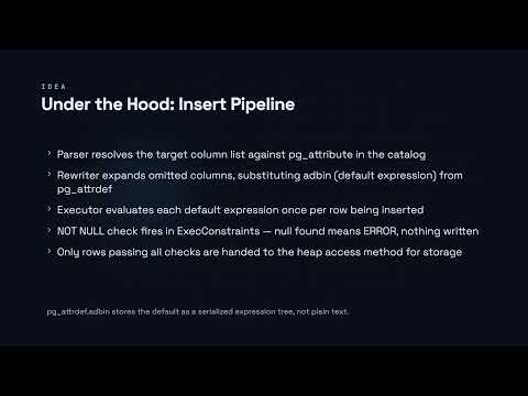 NOT NULL and DEFAULT Constraints - PostgreSQL for Developers