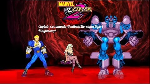 Marvel Vs. Capcom 2: Captain Commando/Sentinel/Morrigan Expert Playthrough.
