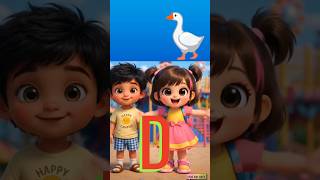 D for duck || D for drum || 2 word for letter D || with live example #kidsvideo #kids