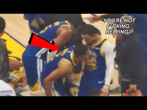 *UNSEEN* Steph Curry Tells Jordan Poole That “He Isn’t F*cking Helping” After Shoving Draymond Green