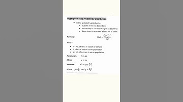 Hypergeometric probability distribution