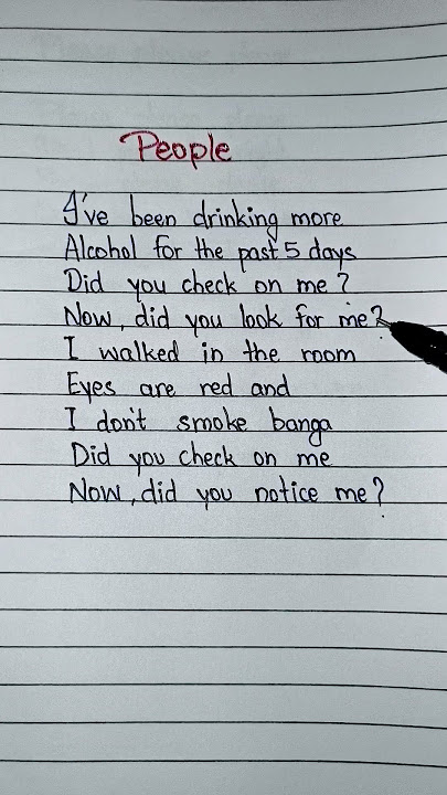 I've been drinking more alcohol song #lyrics #libianca #people #song #shorts