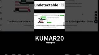 Undetectable AI Promo Code KUMAR20 | Massive Discount &amp; Coupon Code 2026