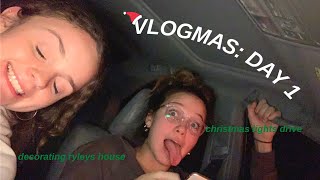 VLOGMAS DAY 1: decorating, black friday haul, christmas lights drive