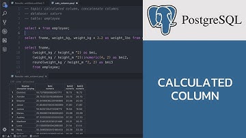 สอน PostgreSQL: การสร้างคอลัมน์ที่มาจากการคำนวณ (calculated column)