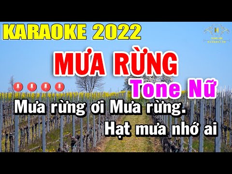Karaoke Mưa Rừng - Mưa Rừng Karaoke Tone Nữ Nhạc Sống 2022 | Trọng Hiếu