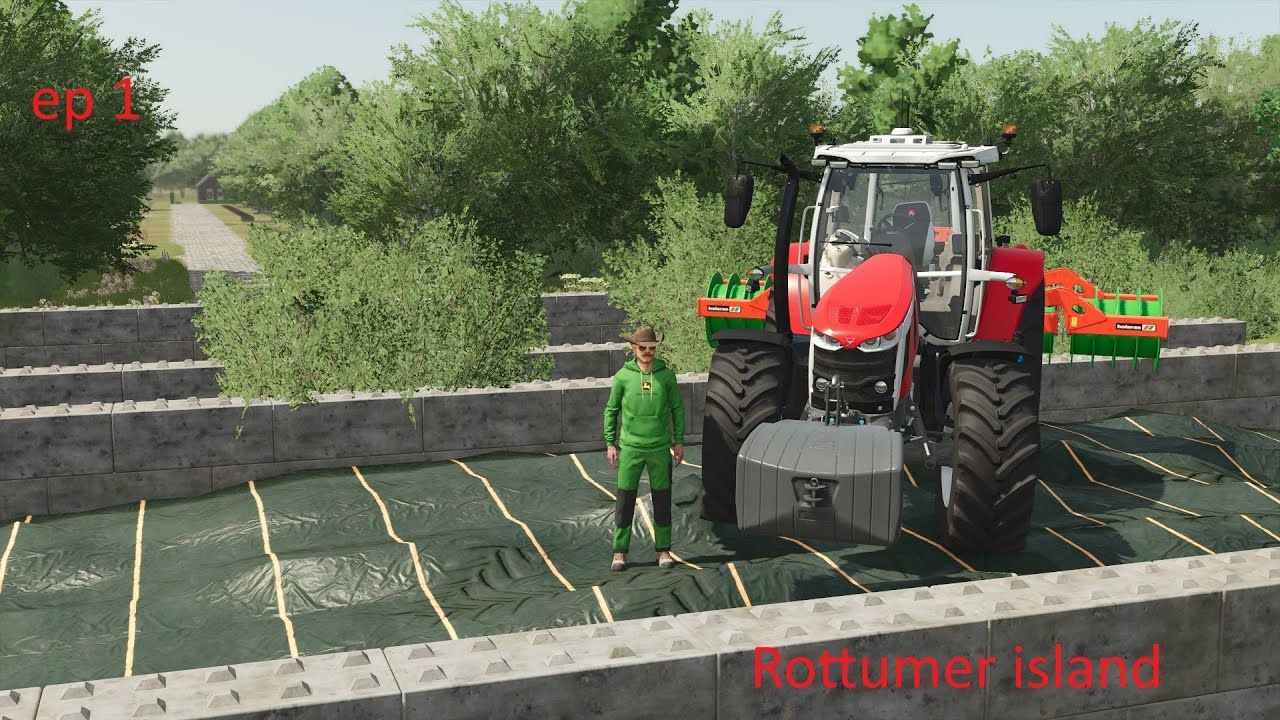 pick up the grass and flattening grass in a bunker silo