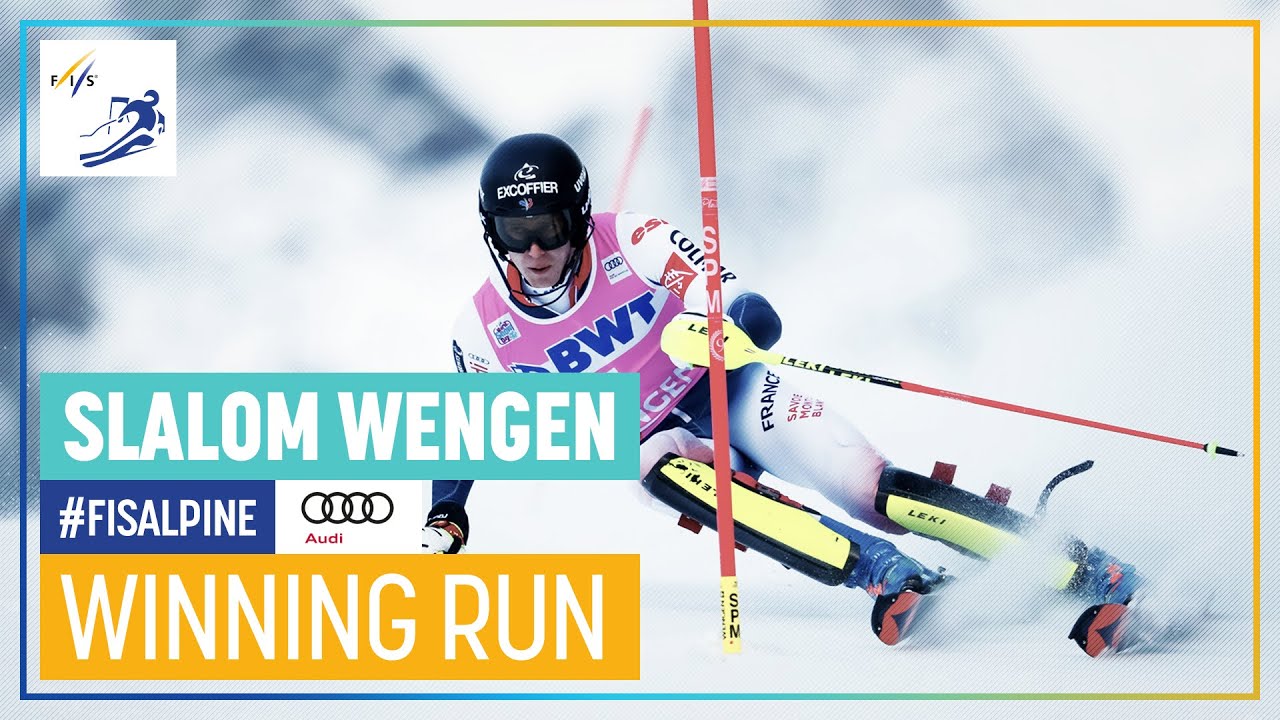 Clement Noel Men S Slalom Wengen 2020 Fis Alpine Youtube