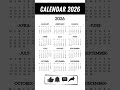 New Year 2026 Calendar Full 12 Months At A Glance 