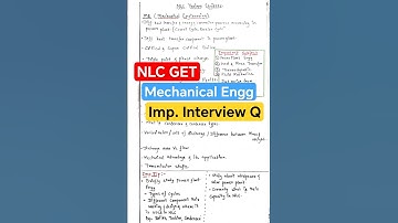 NLC GET Mechanical Interview Questions| NLC interview experience| Mechanical Engineer Interview