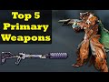 Top 5 Most Popular Primary Weapons In Warframe