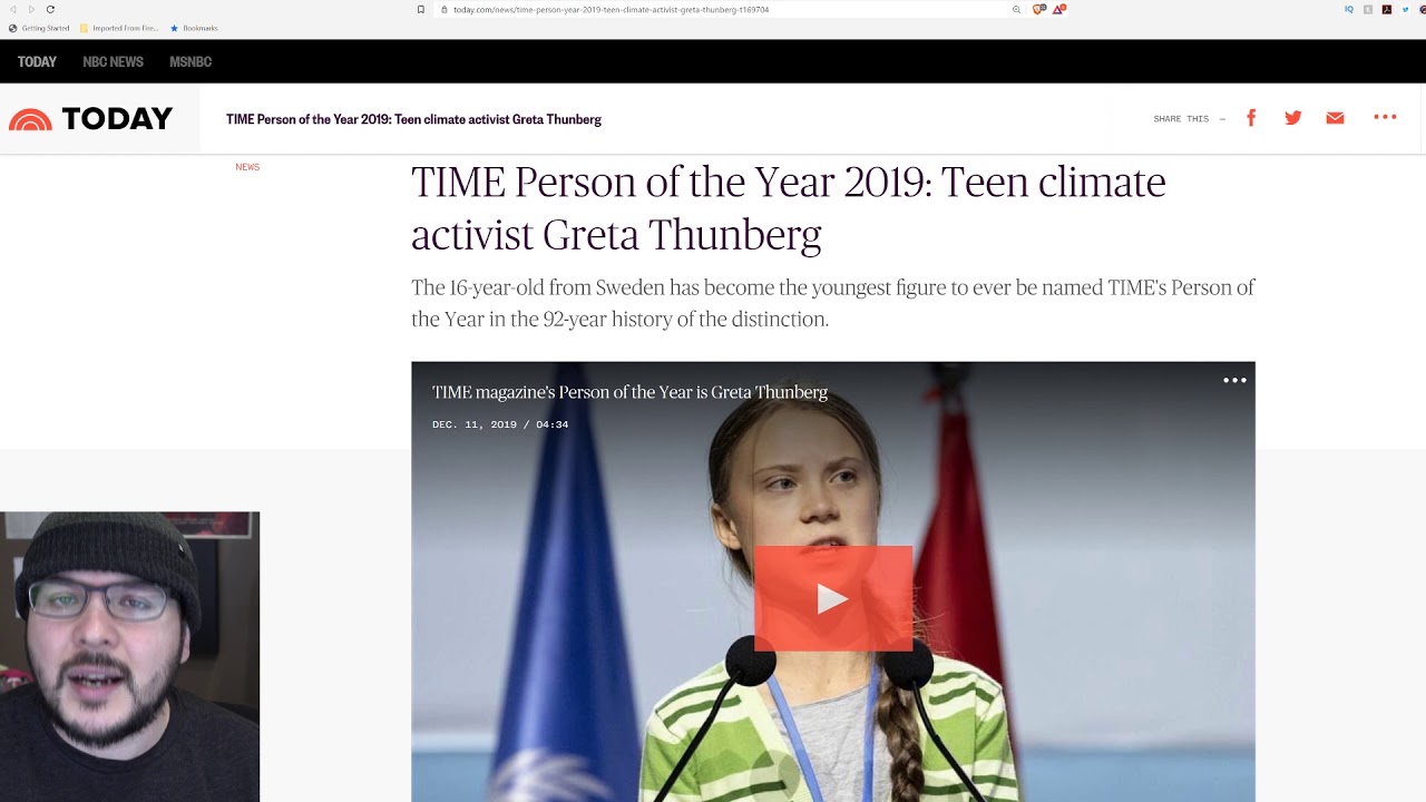 Time Magazine STEALS Greta Thunberg's Childhood By Naming Her PERSON OF THE YEAR Time Magazine STEALS Greta Thunberg's Childhood By Naming Her PERSON OF THE YEAR