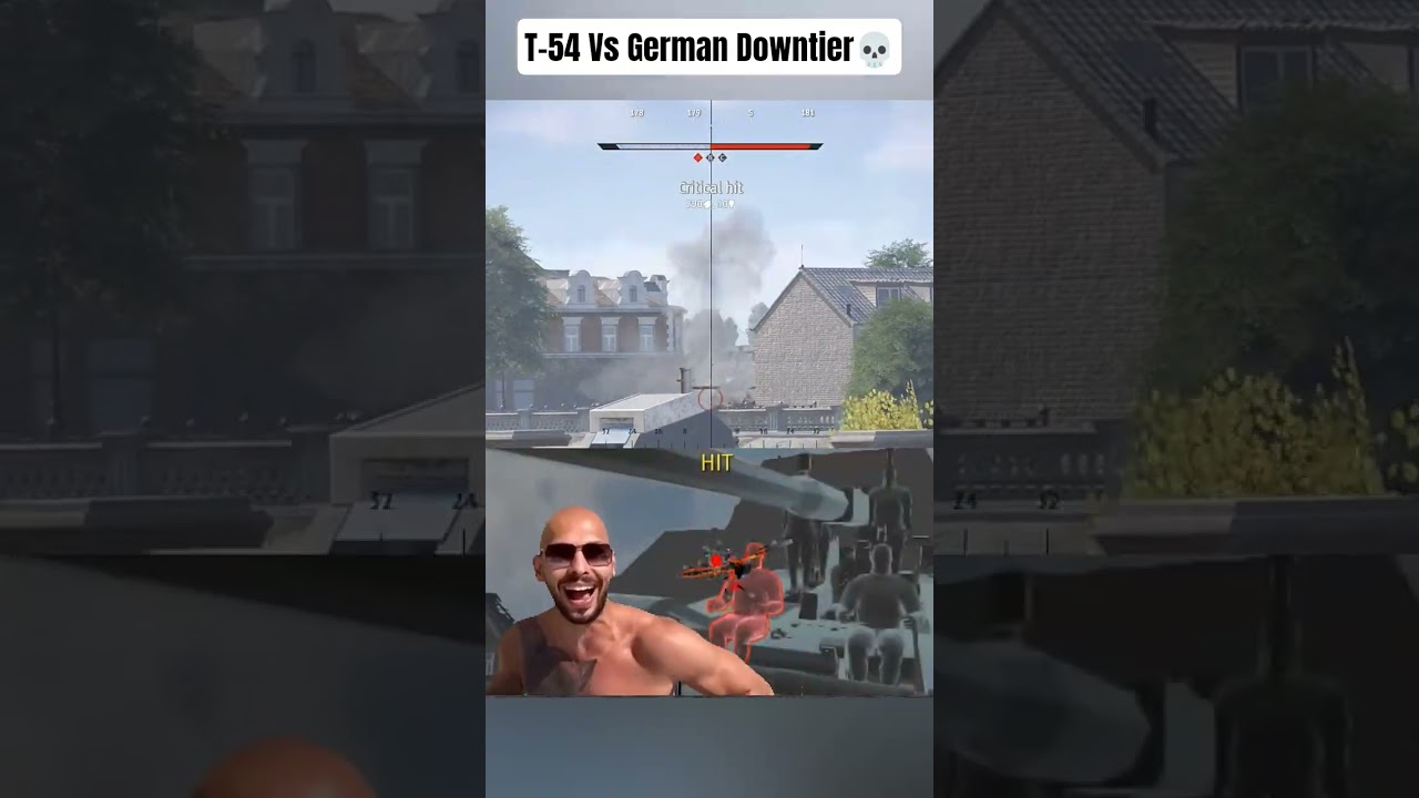 Т-54 против немецкого танка более низкого уровня 💀 