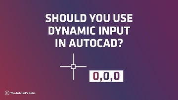 AutoCAD - Dynamic Input. Workflow optimization in Autocad