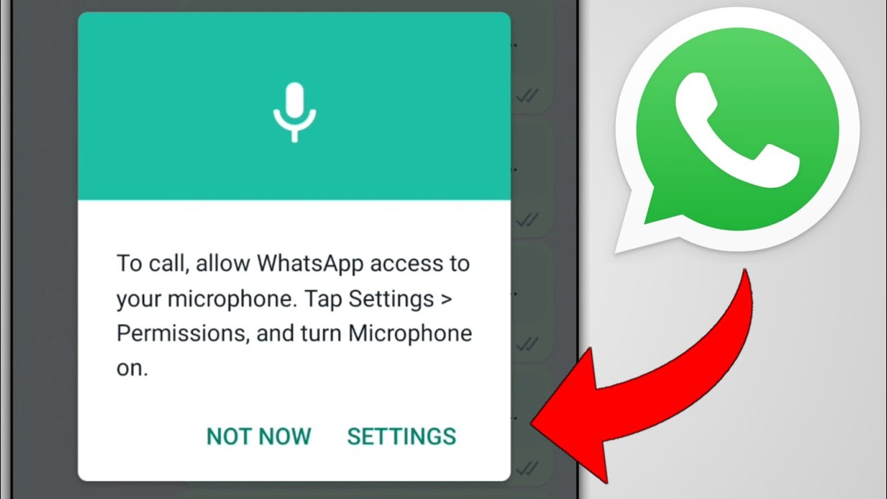 To Call Allow Whatsapp Access To Your Microphone Tap Settings