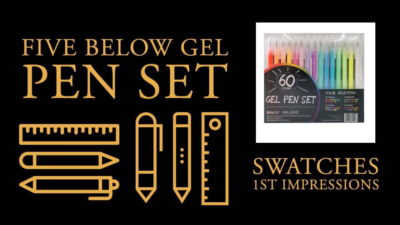 60-count gel pens set, Five Below