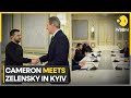 Britain`s David Cameron meets Volodymyr Zelensky in Kyiv on first working trip as foreign minister