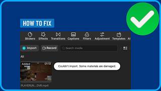 How to Fix "Couldn't Import Some Materials Are Damaged" Error in CapCut Pro PC (2026)