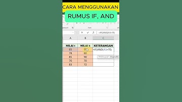 CARA MENGGUNAKAN RUMUS IF AND DI EXCEL #excel #if  #IF #rumusif  #excelpemula #ifexcel