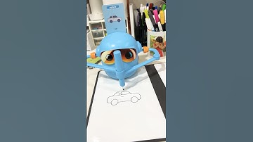 Robot Drawing a Cute car | ASMR #drawing #shorts