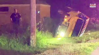 Rollover crash near James River Church