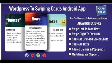 Wordpress To Swiping Cards Jokes, Quotes, News, Status, Recipes Android App Source Code