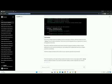 Python Password Validation