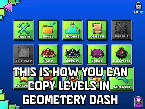 How to copy and paste OFFICIAL geometery dash levels?!