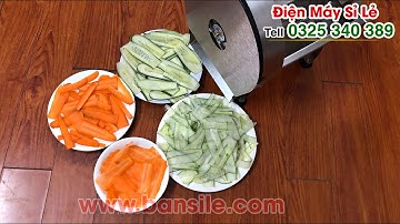 Máy cắt lát - thái lát - xắt lát dưa leo ( dưa chuột), cà rốt thành lát mỏng làm nem nướng, món cuốn