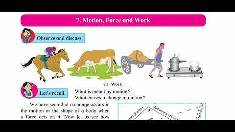 Motion, Force and Work - Part 1| Chapter 7 | Class 7 | Science