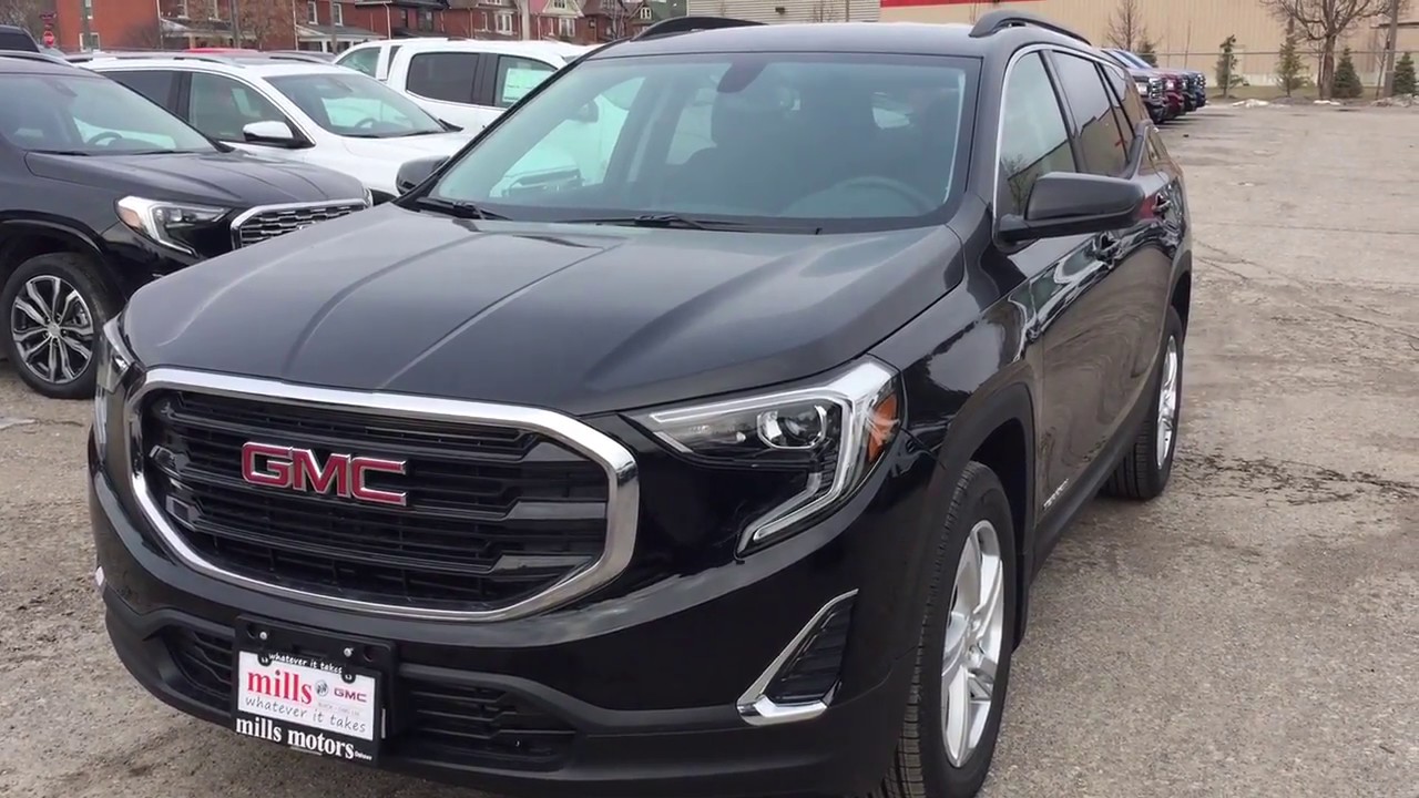 2018 GMC Terrain AWD SLE Navigation Heated Seats Black Oshawa ON Stock #180464 - YouTube Mills Motors Buick GMC Ltd.