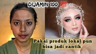 Tutorial Make up  Pengantin Cocok Buat  Pemula   ||  Dengan Menggunakan  Produk  80 %  Lokal screenshot 4