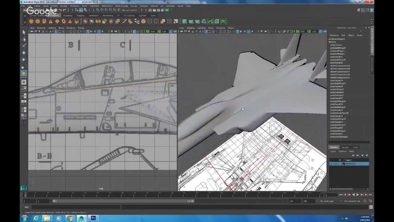 Maya Block Modeling of the the McDonnell Douglas F-15 Strike Eagle