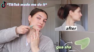 I TRIED the Gua Sha MASSAGE TECHNIQUE for a Week *tiktok made me try it*