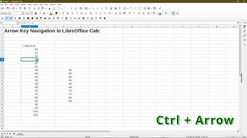 Using Arrow Key Navigation in LibreOffice Calc