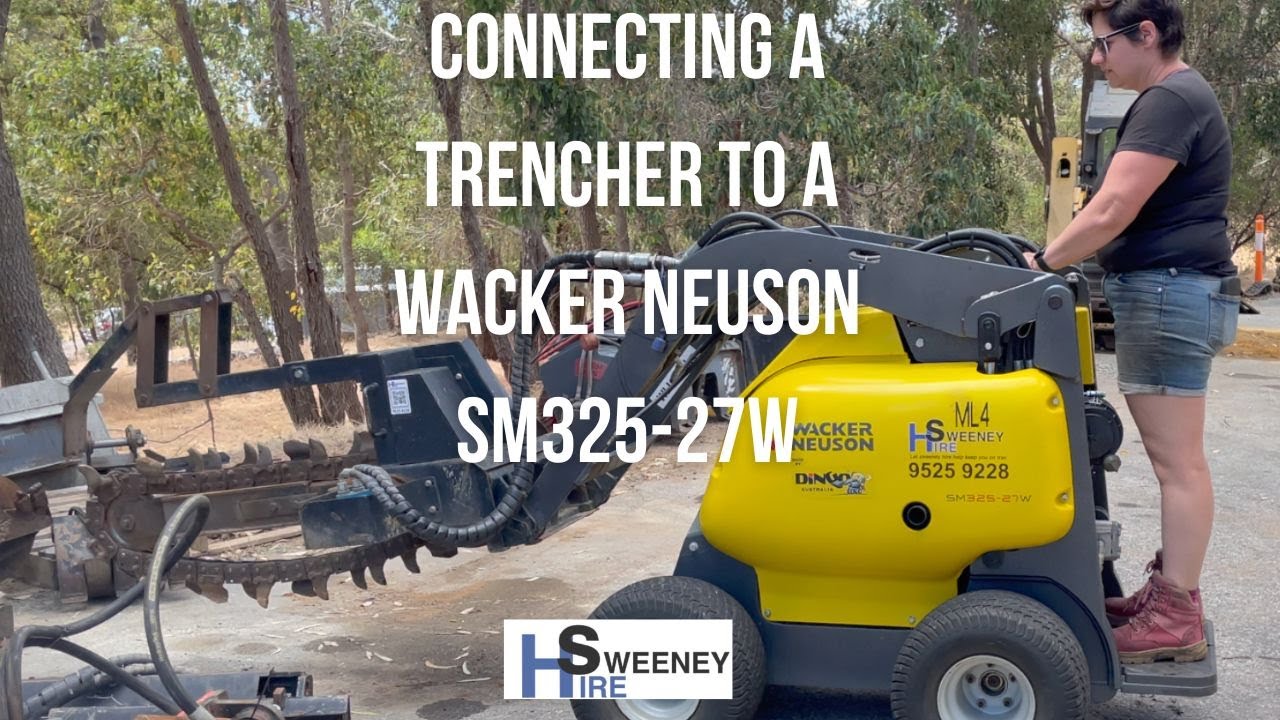Sweeney Hire Connecting a Trencher to a Wacker Neuson SM32527W with