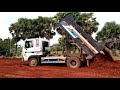 Dump Trucks And Bulldozer Working | Hyundai Dump Trucks Unloading Soil | 덤프 트럭 | รถดั๊มพ์