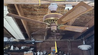 Fasco Parlour-fan Ceiling Fan model 938 brown/brass/cane, 2 of 2