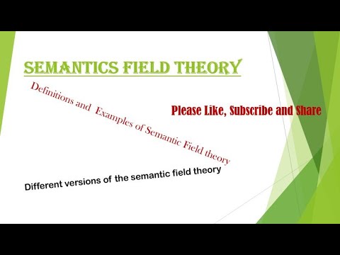 Semantic Field Theory